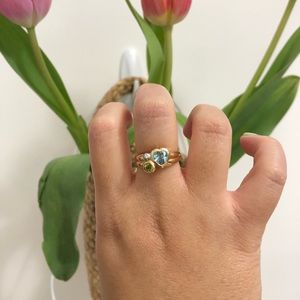 Vintage trio ring 14k